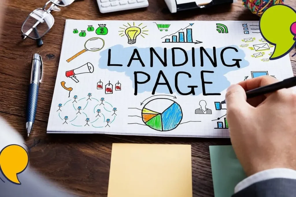Landing page moderne optimisée pour la conversion avec design responsive